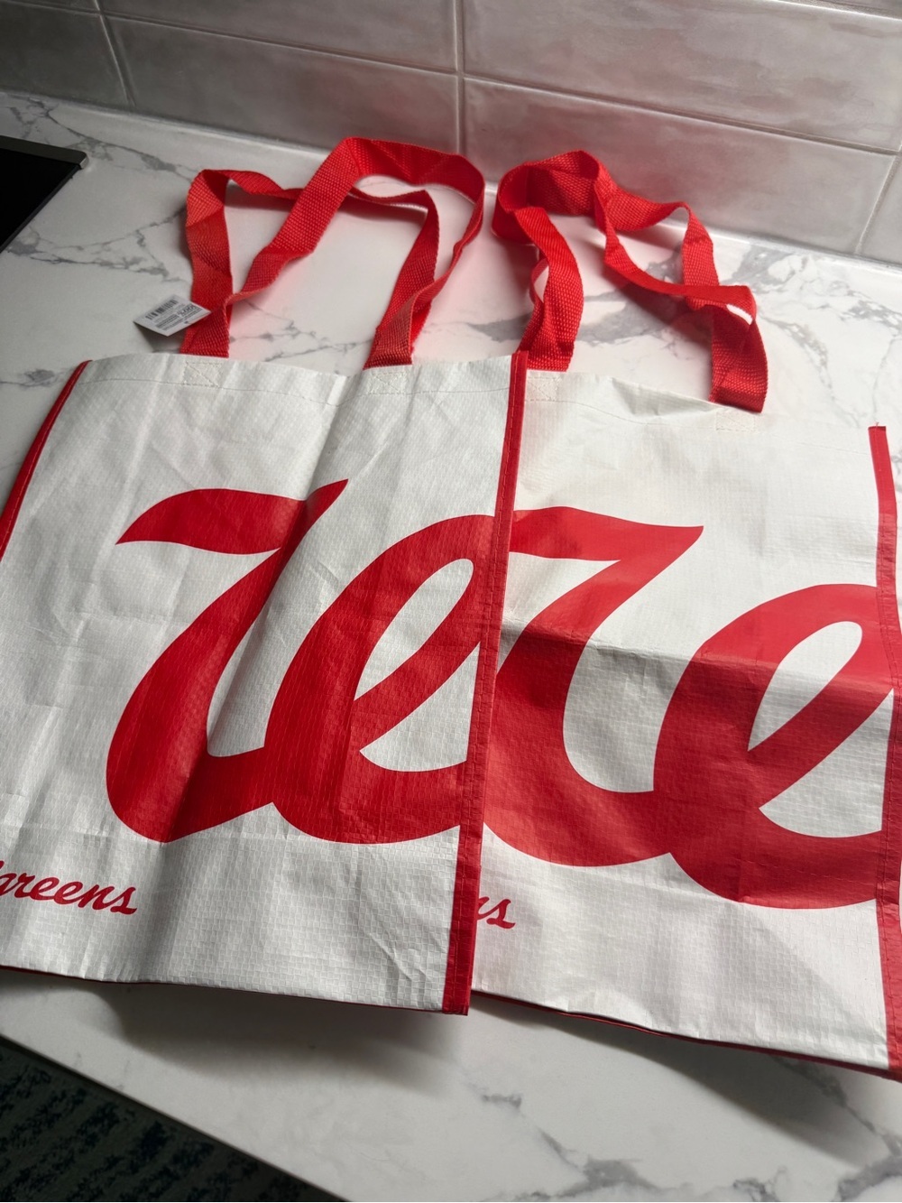 Set of 2 Walgreens reusable grocery bags